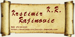 Krstimir Rajinović vizit kartica